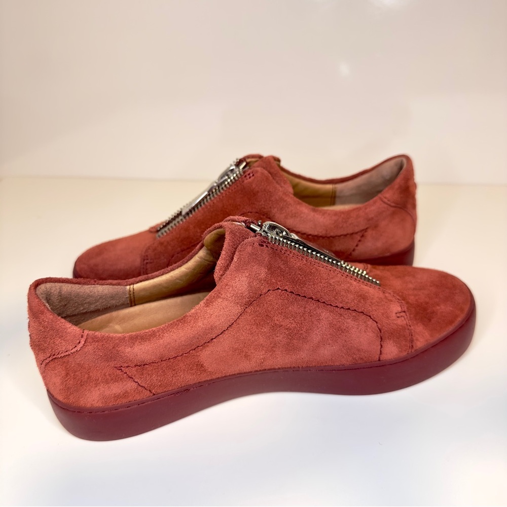 New! Frye Lena Zip Low Sneakers – Women’s Size 8M, Red Suede - Picture 7 of 16